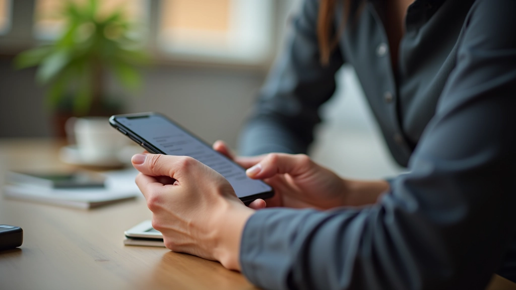 Smartphone zeigt Banking-App mit verfügbarem Kontostand und Sparzielen