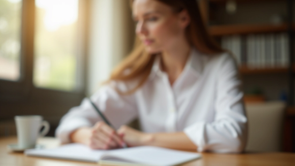 Person bei Finanzplanung mit Notizbuch und Rechner am Schreibtisch